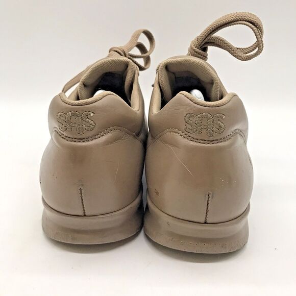 SAS Free Time Taupe Leather Women's 9M Shoes Comfy Lace Up Walking Sneakers - Picture 4 of 11